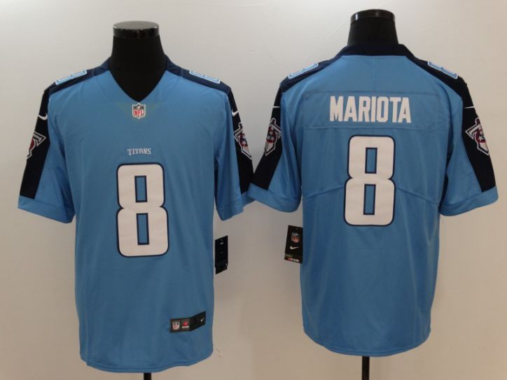 Men Tennessee Titans 8 Mariota Light Blue Nike Vapor Untouchable Limited NFL Jerseys